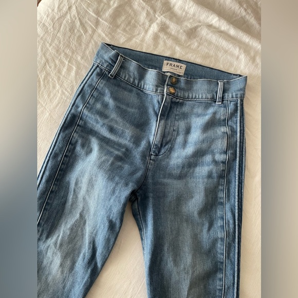 Frame Jeans Parisian Straight Leg Jeans Leon Light Wash Size 26 - Picture 4 of 5